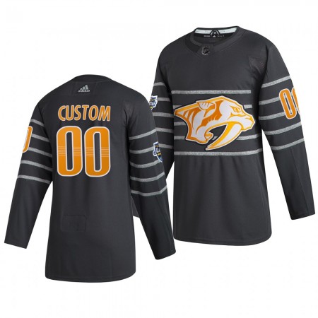 Män NHL Nashville Predators Tröjor med eget tryck Grå Adidas 2020 All-Star Authentic